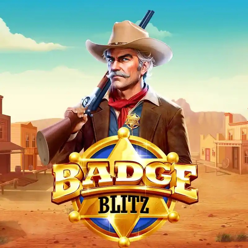 Badge Blitz game by Pragmatic Play – logo hosted on Spinfin Casino