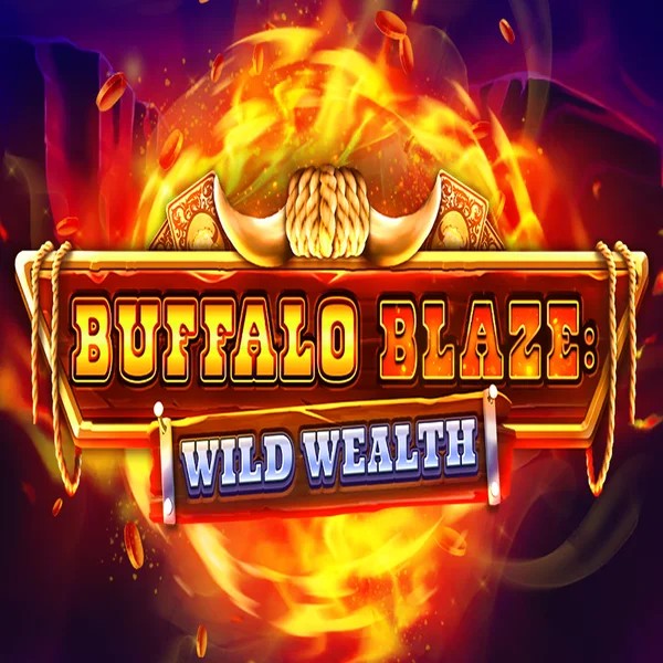 Buffalo Blaze Wild Wealth logo – Slots by OctoPlay at Spinfin Casino
