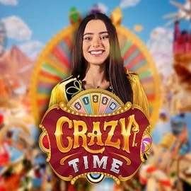 Crazy Time slot visual from Evolution available on spinfin.eu