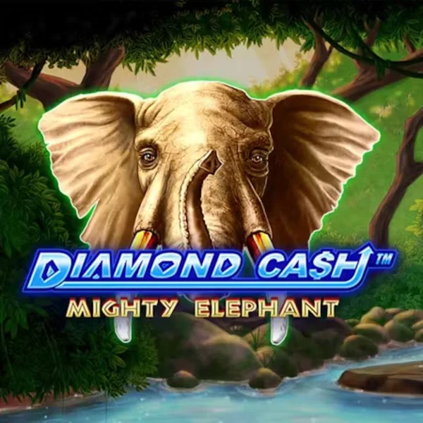 Diamond Cash Mighty Elephant slot logo by Greentube at Spinfin Casino