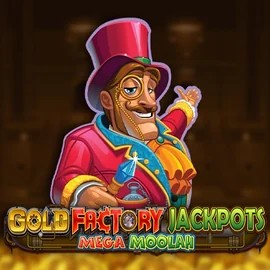Try Gold Factory Jackpots Mega Moolah slot by Aurum Signature Studios on spinfin.eu – logo image