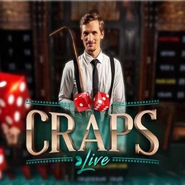 Live Craps slot logo by Evolution at Spinfin Casino