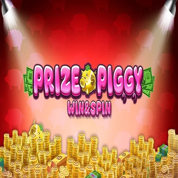 Prize Piggy Win &amp; Spin slot logo by Inspired Gaming at Spinfin Casino
