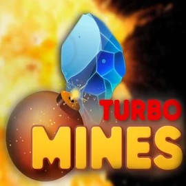 Turbo Mines game by Turbo Games – logo hosted on Spinfin Casino